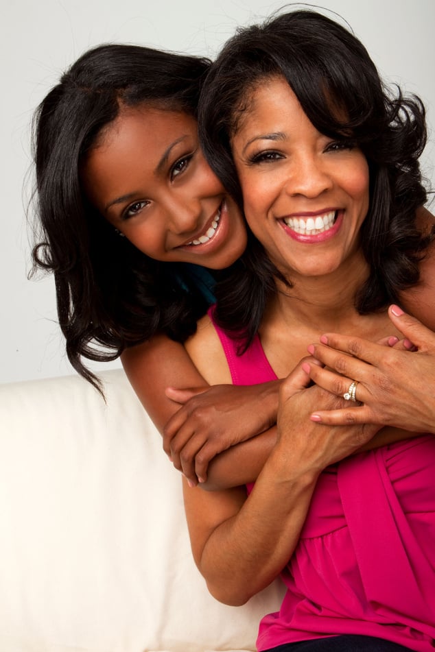 Black American Mother and Daughter